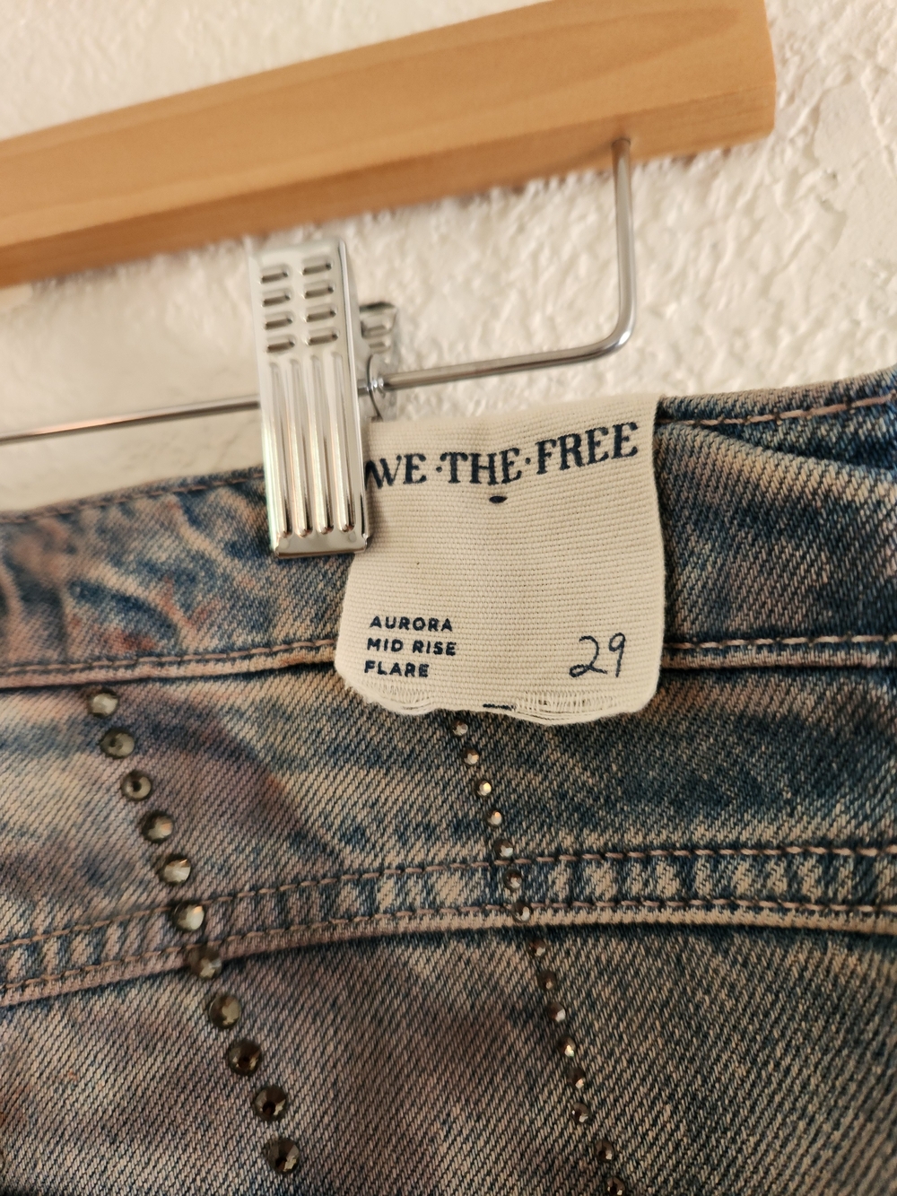 We The Free Tie-Dye Starburst Wide-Leg Jeans in Brown & Gray - Picture 5 of 5